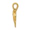 14K Yellow Gold Dolphin Heart Pendant Jewelry Charm 23mm x 20mm